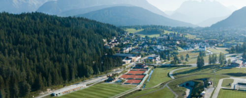 Blick auf Seefeld’s Sportstätten © Olympiaregion Seefeld