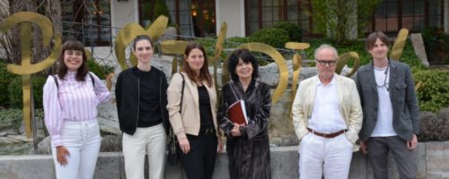 Hochkarätige Autorinnen und Autoren am Achensee (v.l.) Theodora Bauer, Jessica Lind, Angela Lehner, Monika Helfer und Michael Köhlmeier wurden von Hotelier Karl C. Reiter im Posthotel Achenkirch begrüßt