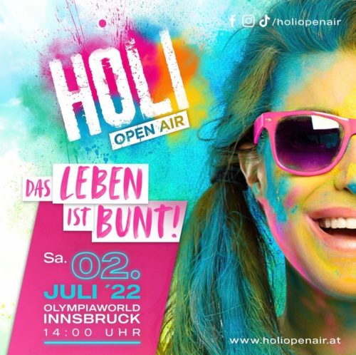 Infos zum HOLI Festival der Farben 2022 in Innsbruck