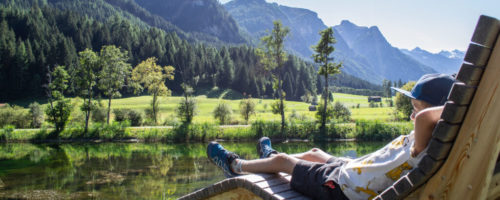 Wasserweg Gschnitztal – Rast beim Landschaftsteich Trins © TVB Wipptal