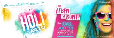 Alle Eckdaten zum HOLI Festival der Farben 2022 in Innsbruck
