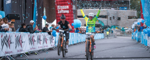 Barbara Oberdorfer aus Italien fährt bei der 2. E-Bike WM für Jedermann in Ischgl und Galtür auf Platz 1 bei der Wertungsklasse Elite © TVB Paznaun-Ischgl