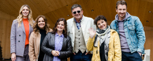 Andrea Gerhard, Rebecca Immanuel, Ronja Forcher, Hans Sigl, Monika Baumgartner und Heiko Ruprecht (v.l.n.r.) waren dabei. © TVB Wilder Kaiser/Sabine Holaubek