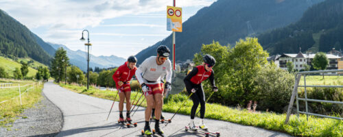 Ski Austria Langlauf-Asse im Sommer-Training für den Winter in Ischgl und Galtür unterwegs. © TVB Paznaun – Ischgl