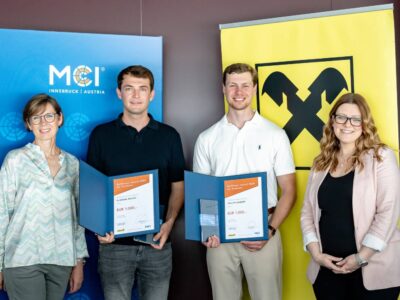 MCI-Studierende erhalten Raiffeisen Award 2024