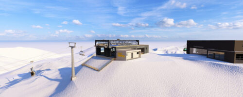 Visualisierung Bergstation der neuen 8SB Teufeltal in der Zillertal Arena © Zillertal Arena