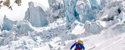 Freeriden am Kaunertaler Gletscher – in diesem Winter gibt`s nur für Frauen ein exclusives Camp vom 07.-09. MÄrz 2025. © Kaunertaler Gletscherbahnen-Christian-Penning