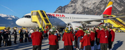 Erstlandung Iberia aus Madrid in Innsbruck am 1. Dezember 2024 © Alexander Pauli Photography