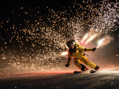 „Skiers on Fire – Reloaded“ die Arena Skishow in Gerlos